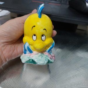 Vintage Disney Japan The Little Mermaid Flounder Ceramic Figurine Little Mermaid